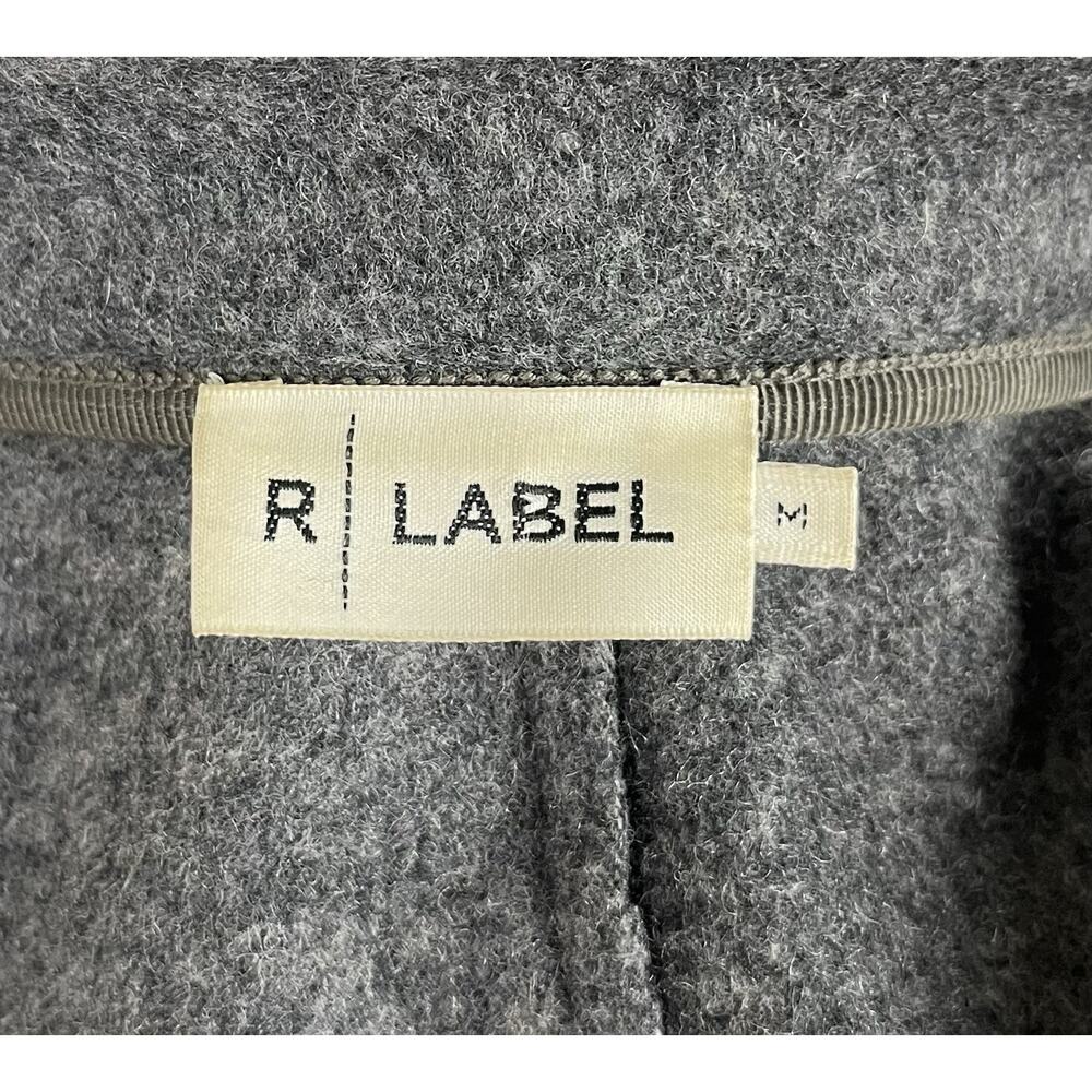 The Reset R Label Minimalist Midi Wool Blend Pea Coat Clean Line Size Medium - Picture 5 of 6
